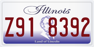 IL license plate Z918392