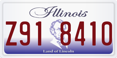 IL license plate Z918410