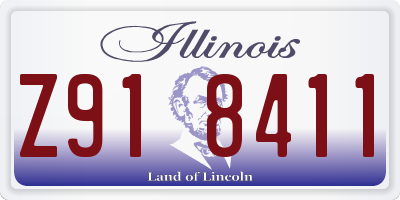 IL license plate Z918411