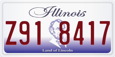 IL license plate Z918417