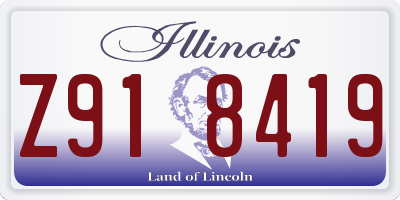 IL license plate Z918419