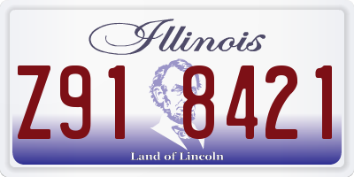 IL license plate Z918421