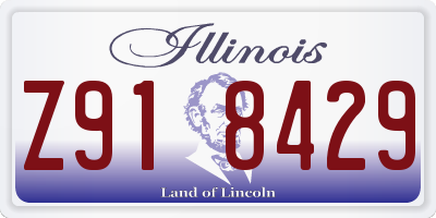 IL license plate Z918429