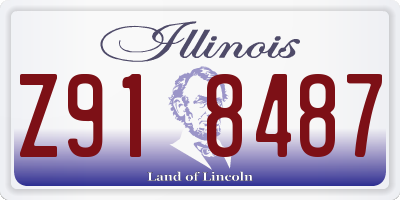 IL license plate Z918487