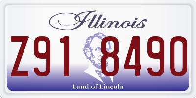 IL license plate Z918490