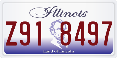 IL license plate Z918497