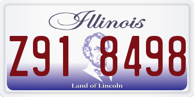 IL license plate Z918498