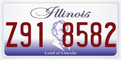 IL license plate Z918582