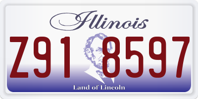 IL license plate Z918597