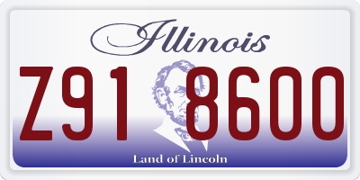 IL license plate Z918600