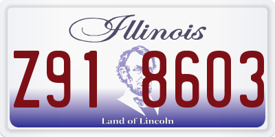 IL license plate Z918603