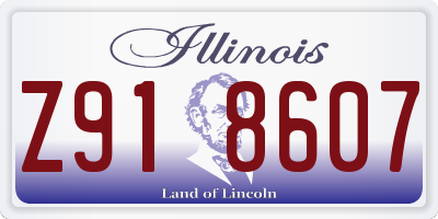 IL license plate Z918607