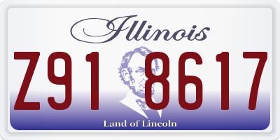 IL license plate Z918617