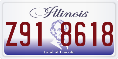 IL license plate Z918618
