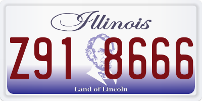 IL license plate Z918666