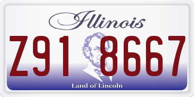IL license plate Z918667