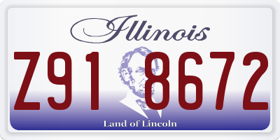 IL license plate Z918672