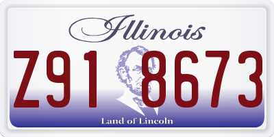 IL license plate Z918673