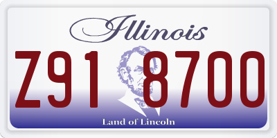 IL license plate Z918700