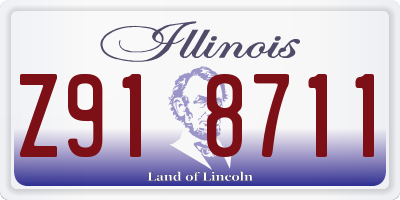 IL license plate Z918711