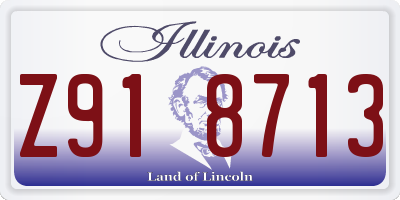 IL license plate Z918713