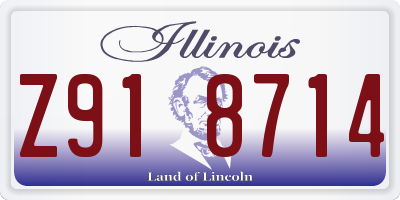 IL license plate Z918714