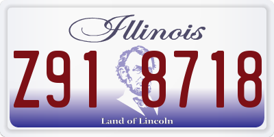 IL license plate Z918718