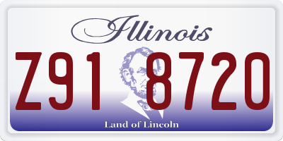 IL license plate Z918720