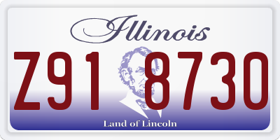 IL license plate Z918730