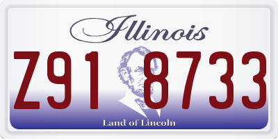 IL license plate Z918733