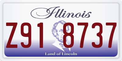 IL license plate Z918737