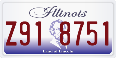 IL license plate Z918751