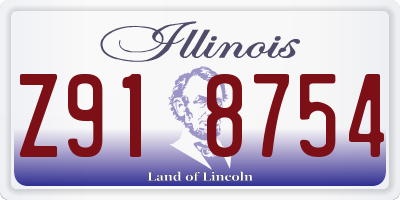 IL license plate Z918754