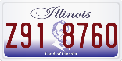 IL license plate Z918760