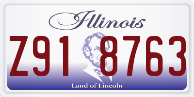 IL license plate Z918763