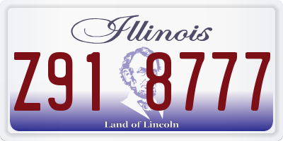 IL license plate Z918777