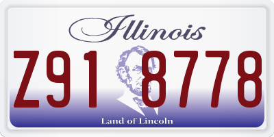 IL license plate Z918778