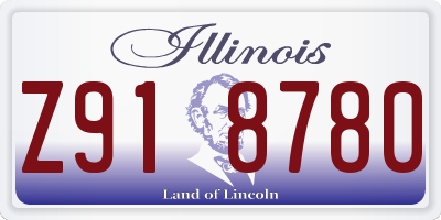 IL license plate Z918780