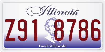 IL license plate Z918786