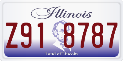IL license plate Z918787