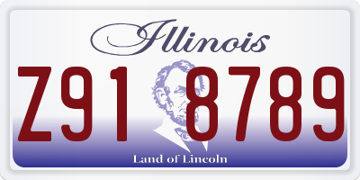 IL license plate Z918789
