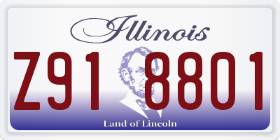 IL license plate Z918801