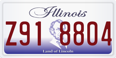 IL license plate Z918804