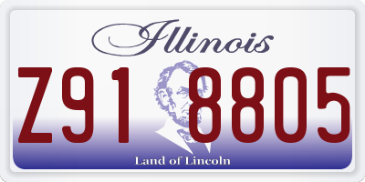 IL license plate Z918805