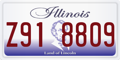 IL license plate Z918809