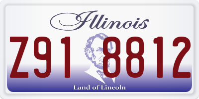 IL license plate Z918812