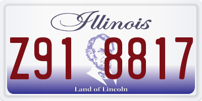 IL license plate Z918817