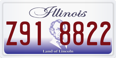 IL license plate Z918822