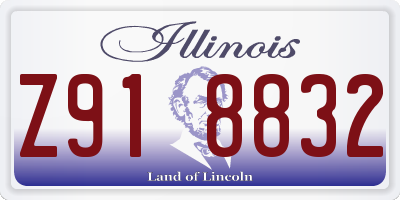 IL license plate Z918832