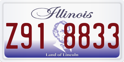 IL license plate Z918833